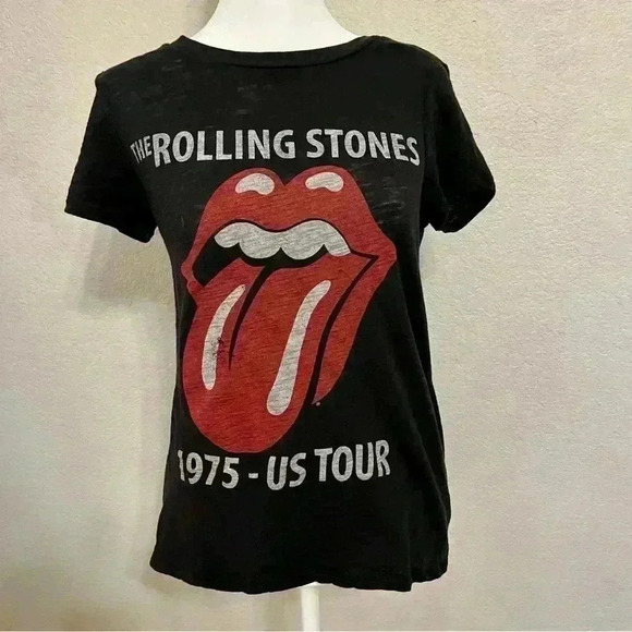 Tops - Rolling Stones vintage style rock music concert shirt size small